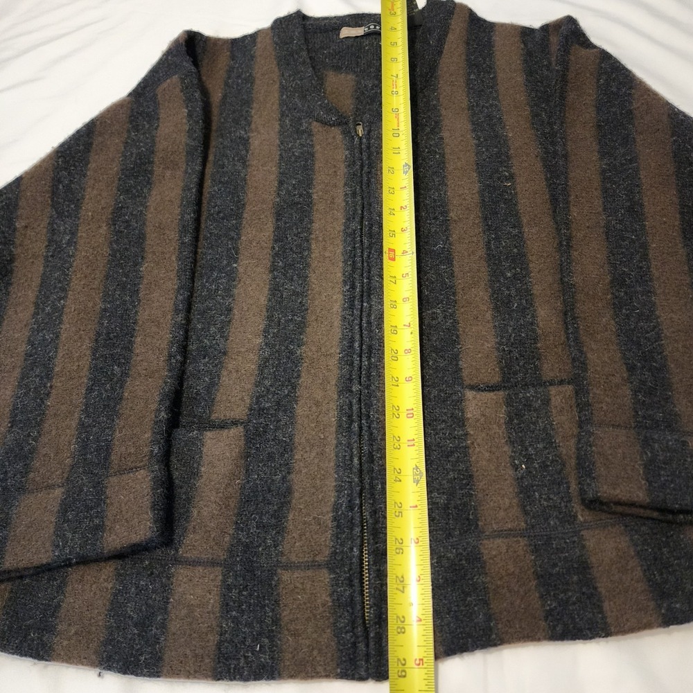 Vintage Letters Grandpa Dad‎ Mens Cardigan Sweater Size S Wool - Picture 5 of 7